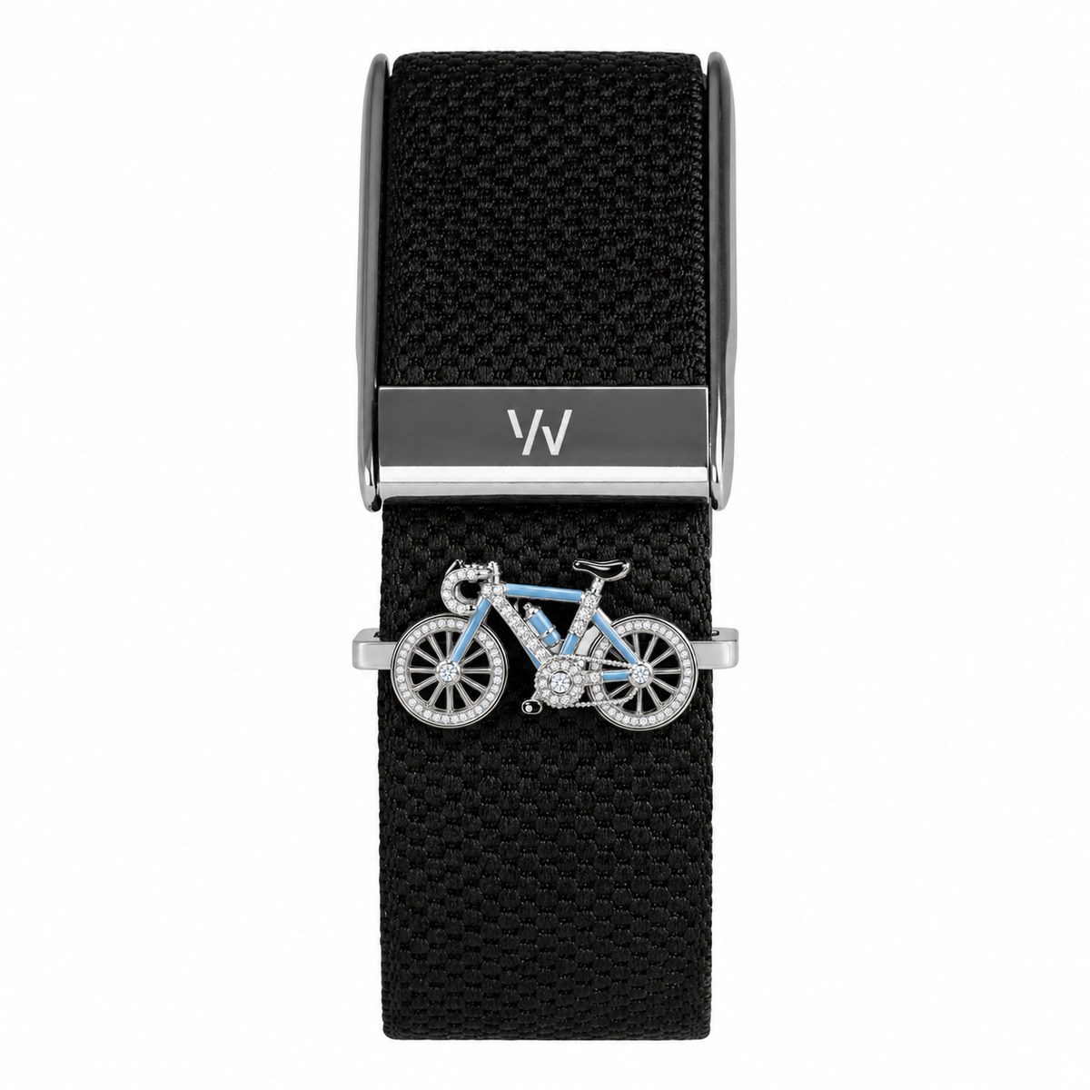 Bicycle Whoop Silver Charm