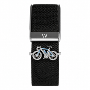 Bicycle Whoop Silver Charm