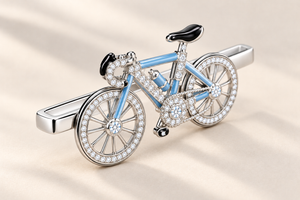 Bicycle Whoop Silver Charm